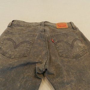 Levis 535 Super Skinny Grey Nighttime Acid Crop Jeans, size 29 x 29